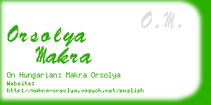orsolya makra business card